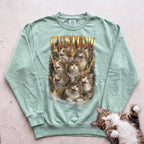 Custom Cat Personalized Sweatshirt - Light Green