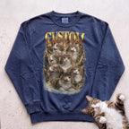 Custom Cat Personalized Sweatshirt - True Navy