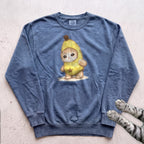 Cute Banana Kitten Sweatshirt - Blue Jean