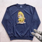 Cute Banana Kitten Sweatshirt - True Navy