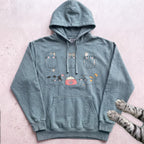 Cute Cat Family Hoodie - Seafoam