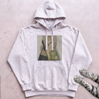 Cute Cat with Matcha Hoodie - White