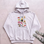 Cute Cats Sticker Collage Hoodie - White