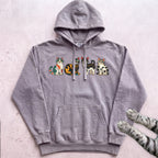 Cute Colorful Cats Hoodie - Grey