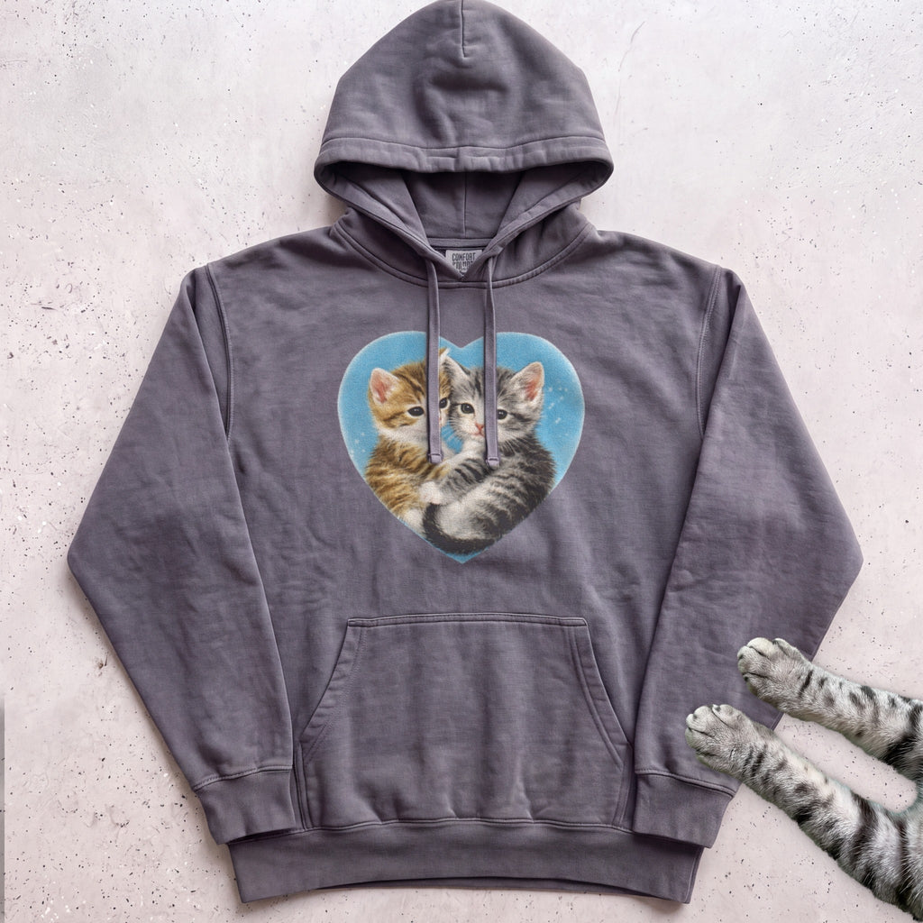 Heart Kittens Hoodie - Pepper