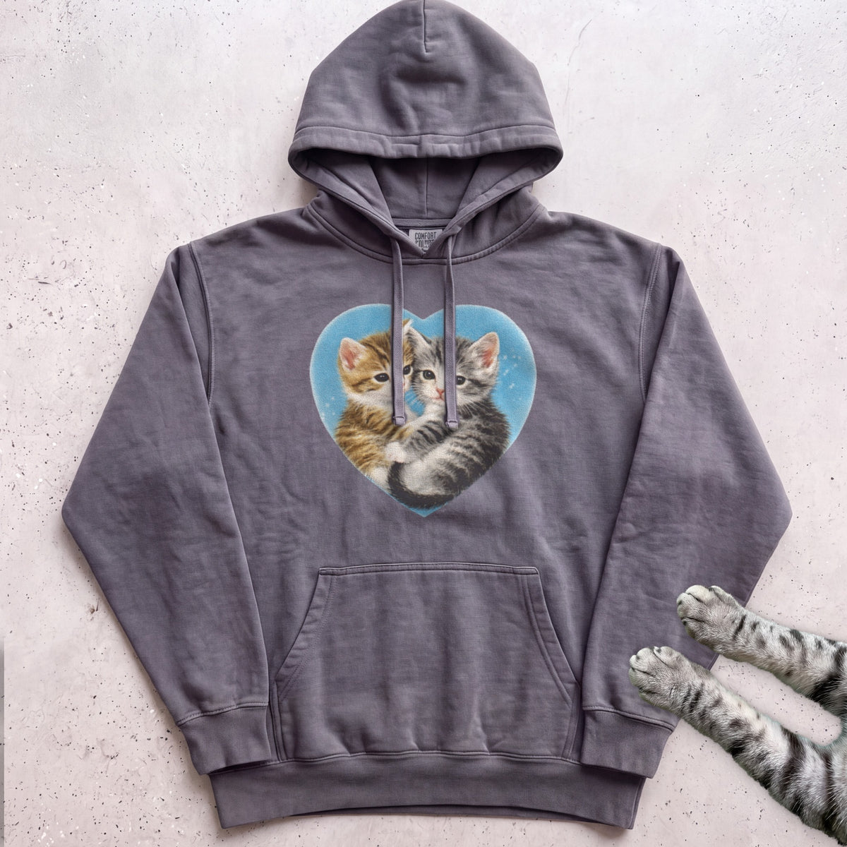 Heart Kittens Hoodie - Pepper