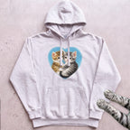 Heart Kittens Hoodie - White