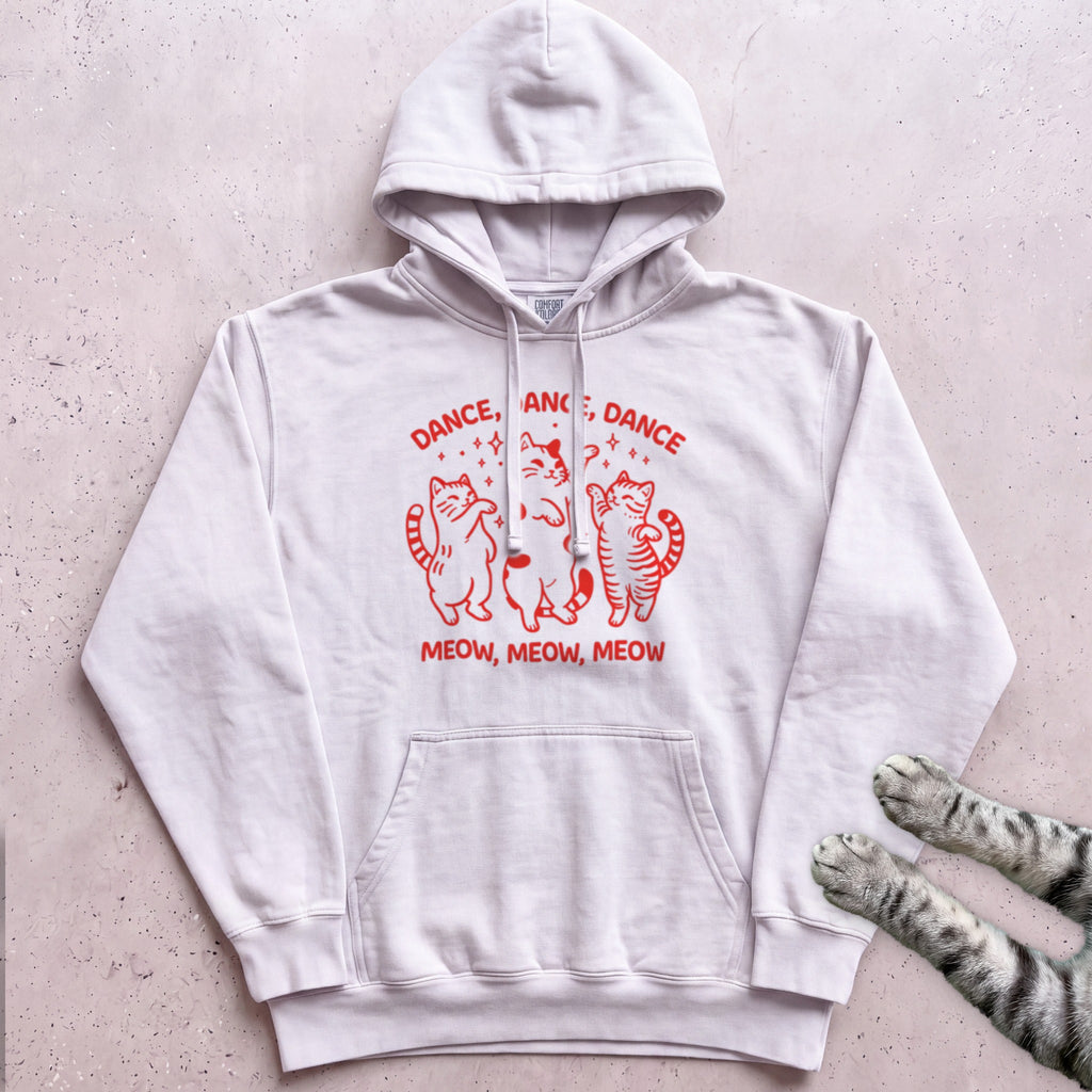Dance, Dance, Dance Meow Hoodie - White