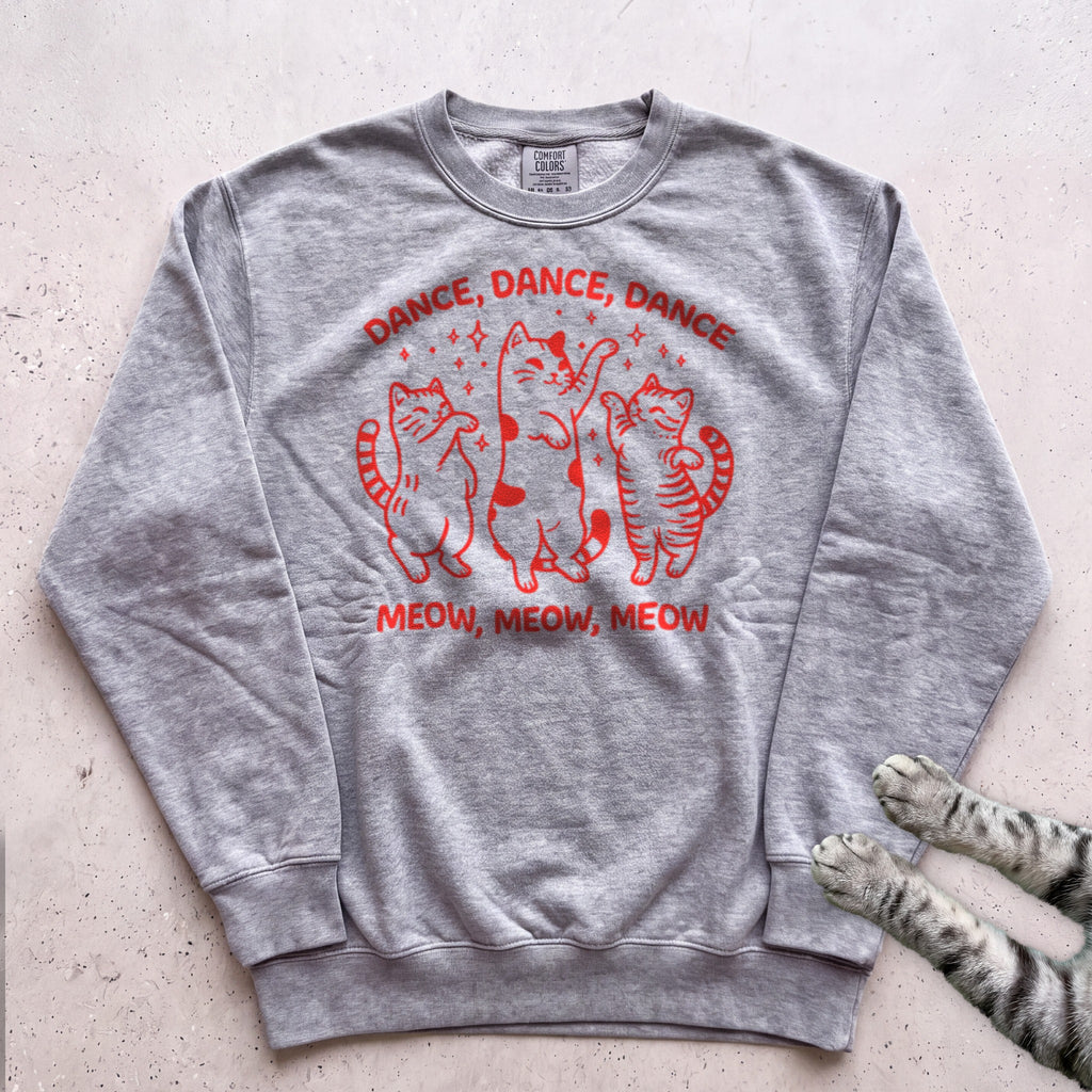 Dance, Dance, Dance Meow Sweatshirt - Grey