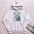 Deck the Halls Then Knock Them Down Cat Hoodie - White