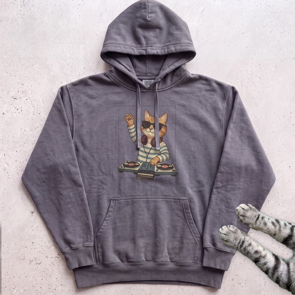 DJ Cat Headphones Hoodie - Pepper