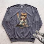 DJ Cat Headphones Sweatshirt - Pepper