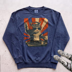 DJ Cat Graphic Sweatshirt - True Navy