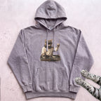 DJ Cat Vintage Mixer Hoodie - Grey