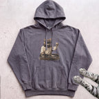 DJ Cat Vintage Mixer Hoodie - Pepper