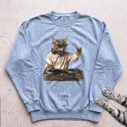DJ Cat Vintage Mixer Sweatshirt - Chambray