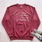 Easily Distracted by Cats & Books Sweatshirt - Crimson