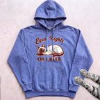 Equal Rights or I Bite Cat Hoodie - Flo Blue