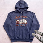 Equal Rights or I Bite Cat Hoodie - True Navy