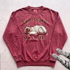 Equal Rights or I Bite Cat Sweatshirt - Crimson