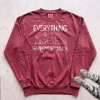 Everything Happens So Much Cat Sweatshirt - Crimson