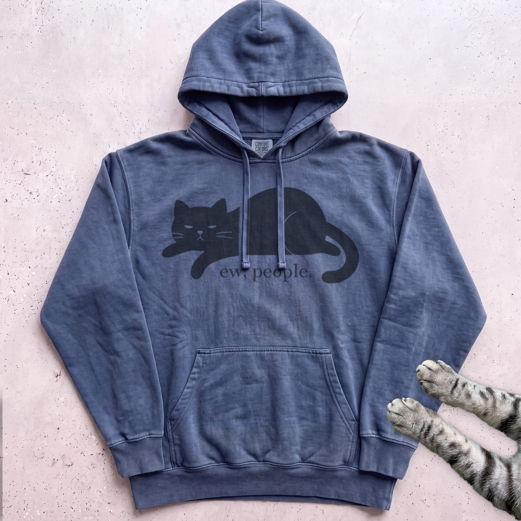 Ew, people Cat Hoodie - Denim