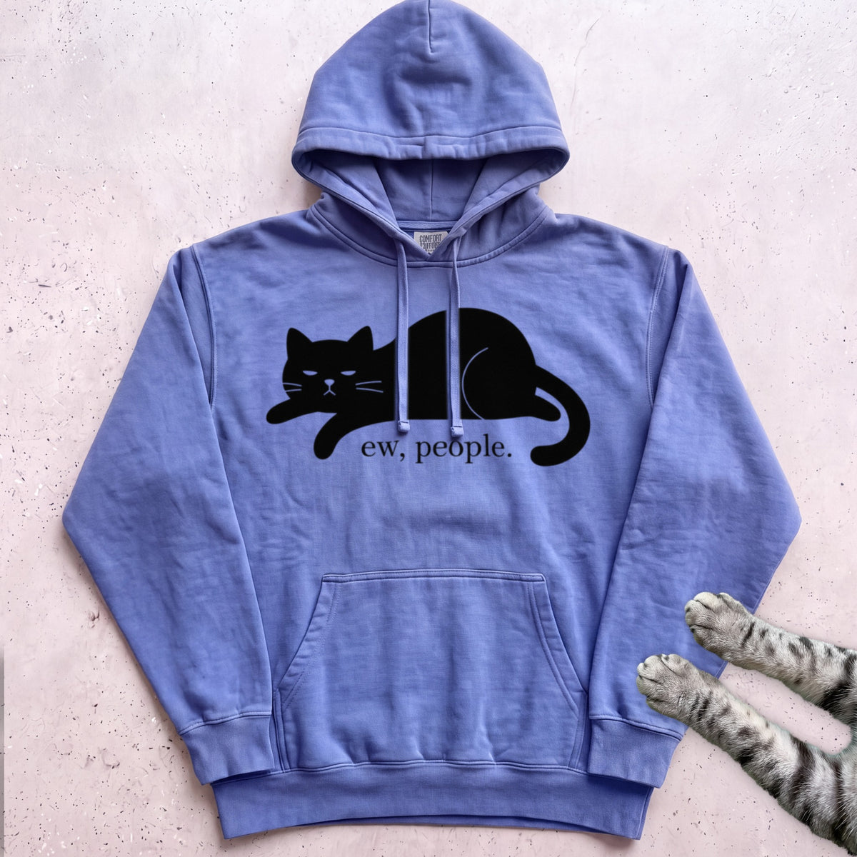 Ew, people Cat Hoodie - Flo Blue