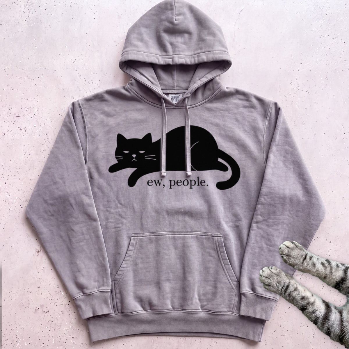 Ew, people Cat Hoodie - Grey
