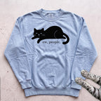 Ew, people Cat Sweatshirt - Chambray