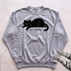 Ew, people Cat Sweatshirt - Grey
