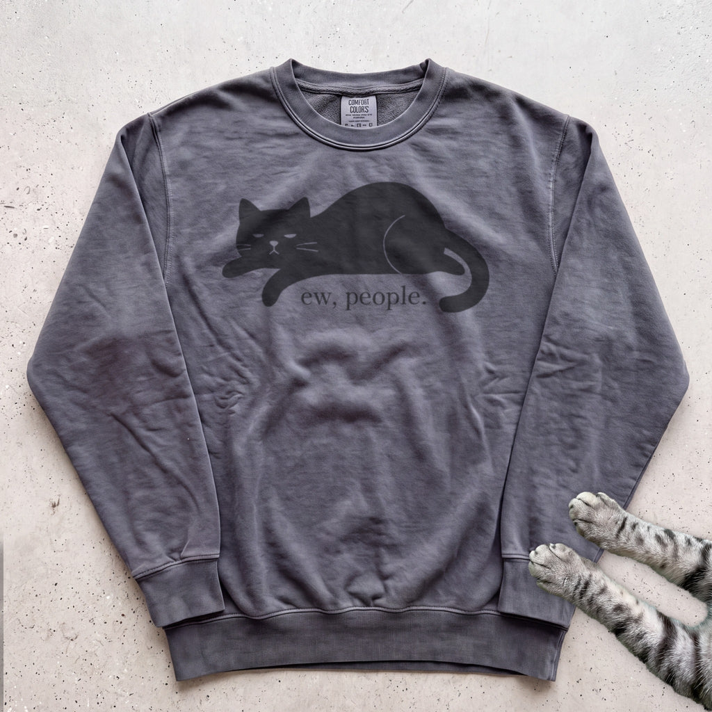 Ew, people Cat Sweatshirt - Pepper