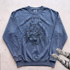 Filled With Rage Cat Sweatshirt - Blue Jean