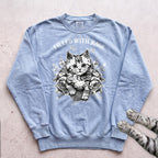 Filled With Rage Cat Sweatshirt - Chambray