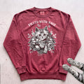 Filled With Rage Cat Sweatshirt - Crimson