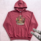 Fireside Book Club Cat Hoodie - Crimson