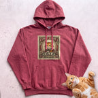 First Class Stamp Custom Personalized Cat Hoodie - Crimson