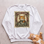 First Class Stamp Custom Personalized Cat Sweatshirt - White