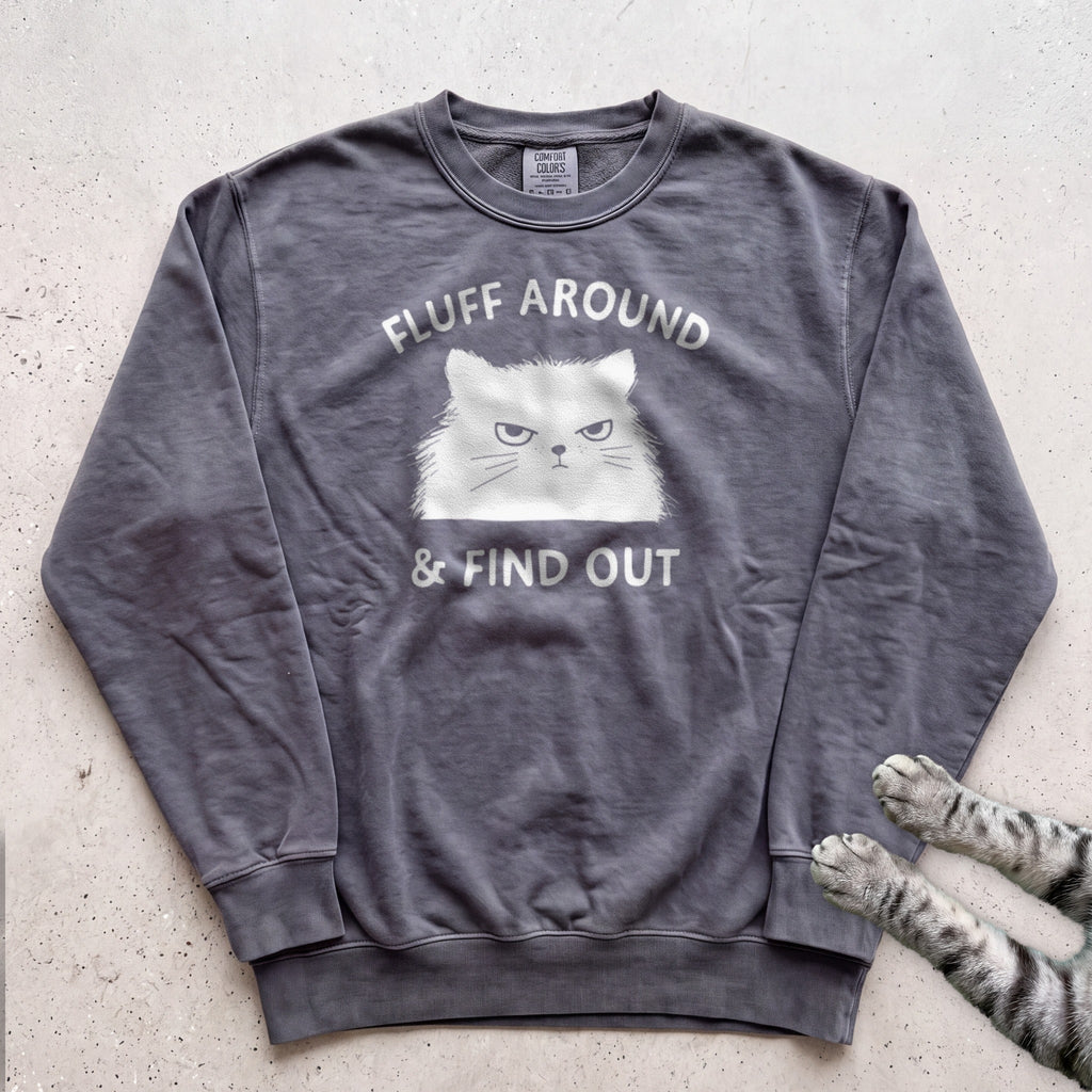 Fluff Around & Find Out Cat Sweatshirt - Pepper