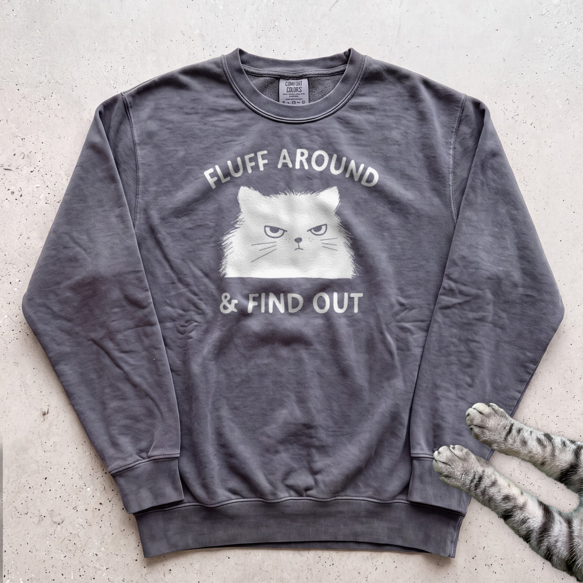 Fluff Around & Find Out Cat Sweatshirt - Pepper