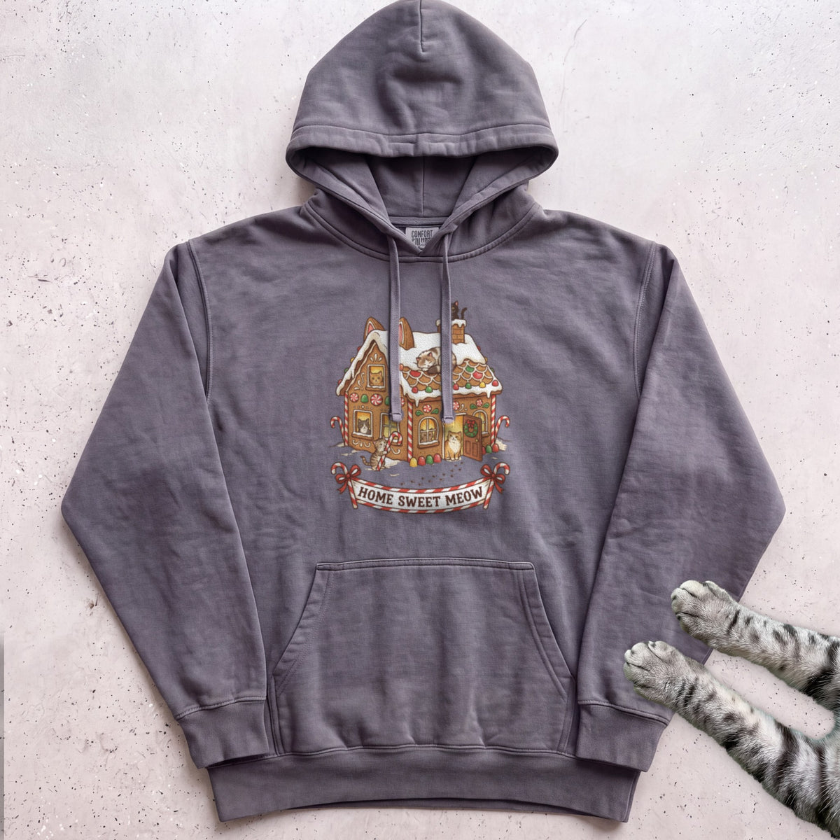 Gingerbread Cat House Hoodie - Pepper