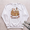 Gingerbread Cat House Sweatshirt - White