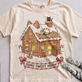 Gingerbread Cat House T-Shirt - Ivory