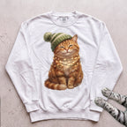 Glow-Up Ginger Cat Sweatshirt - White