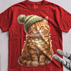 Glow-Up Ginger Cat T-Shirt - Red