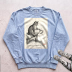 Gravity Check Cat Sweatshirt - Chambray