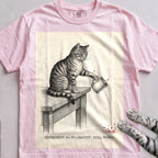 Gravity Check Cat T-Shirt - Blossom