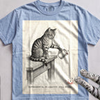Gravity Check Cat T-Shirt - Chambray