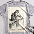 Gravity Check Cat T-Shirt - Granite