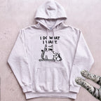 I Do What I Want Cat Hoodie - White