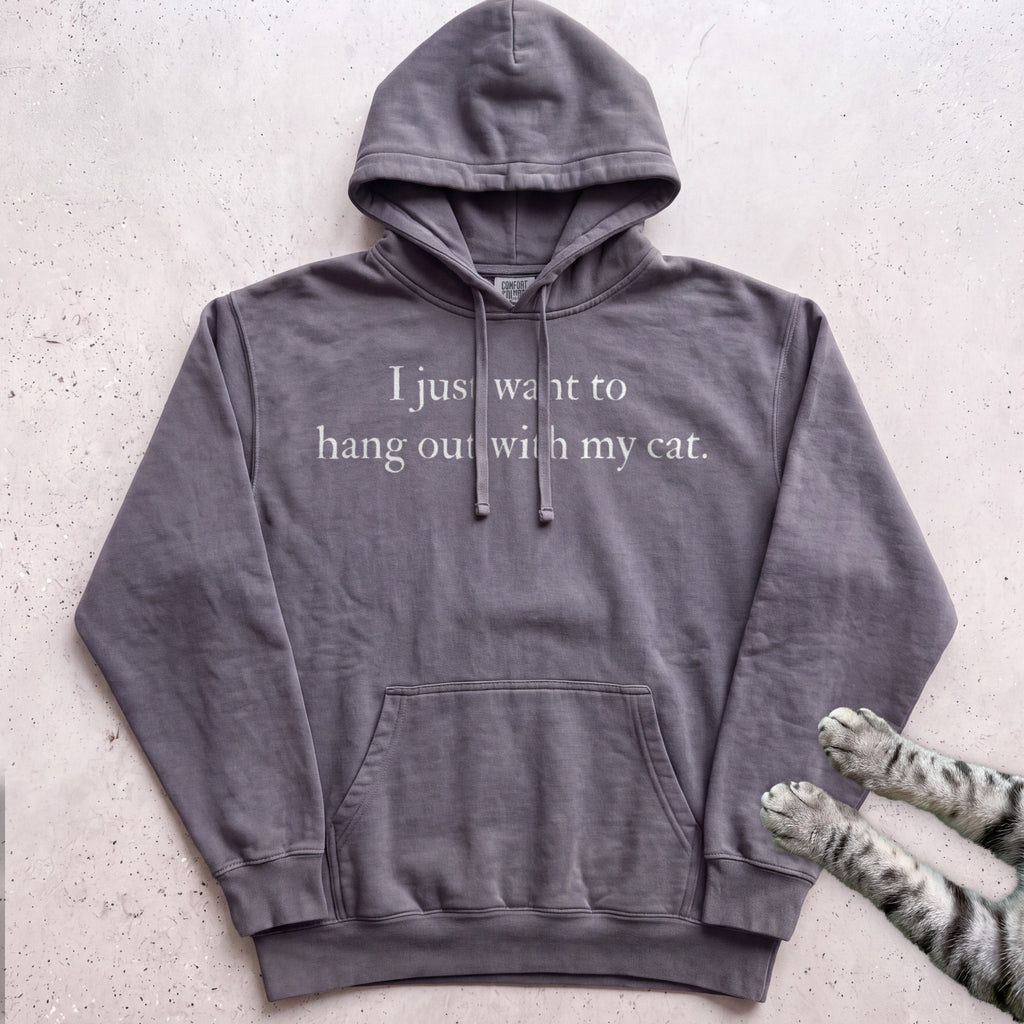 I Just Want to Hang Out with My Cat Hoodie - Pepper